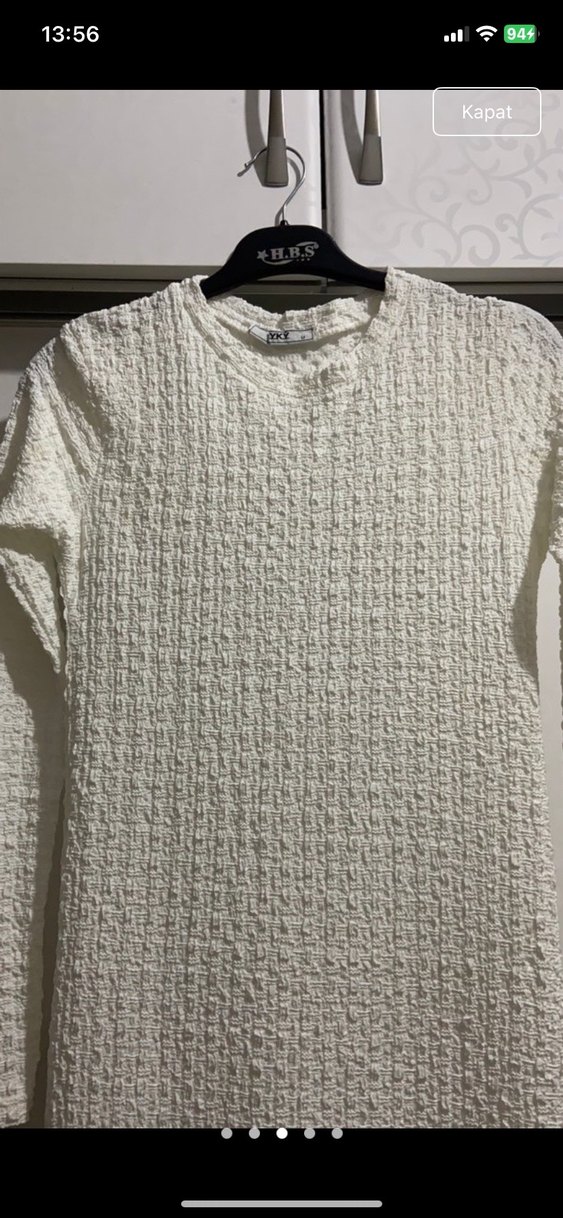 Beyaz Uzun Kadın Elbise - Görsel 3