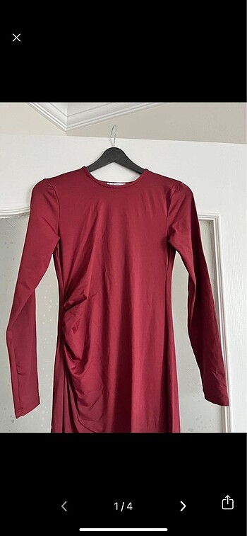 Stradivarius Bordo elbise (acil satılık)