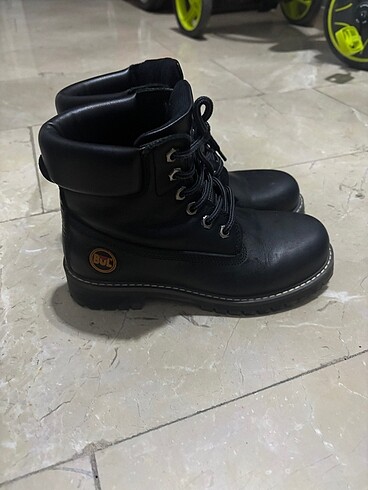 Bulldozer kadın siyah deri bot - Görsel 2