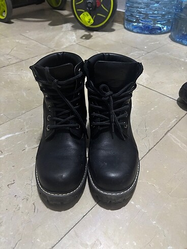 Bulldozer kadın siyah deri bot - Görsel 3