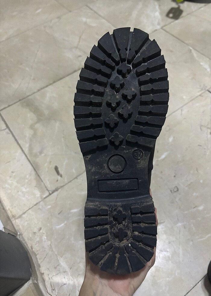 Bulldozer kadın siyah deri bot - Görsel 4