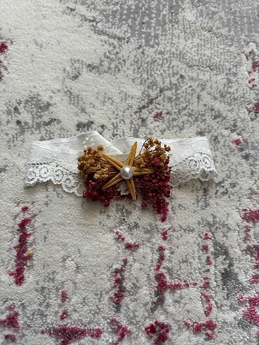 Lohusa taç, terlik, bebek bandı ve patik takımı - Görsel 6