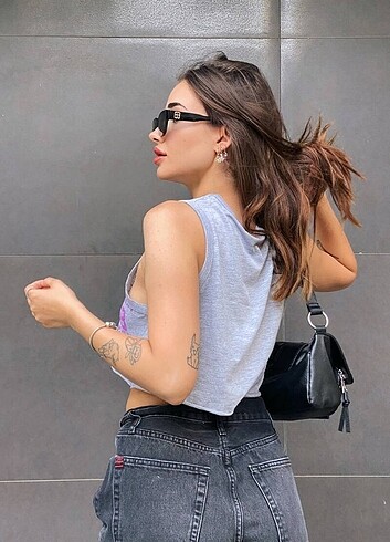 m Beden beyaz Renk Lakers Baskılı Beyaz Crop