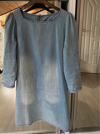 s Beden Pull and Bear Kisa Jean Kot Elbise