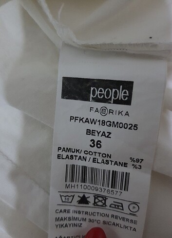 s Beden beyaz Renk People Fabrika Gömlek