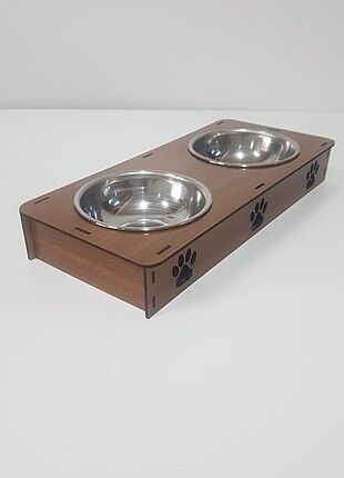 Kedi köpek mama su kabı 2 kaseli