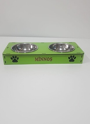 Kedi köpek mama su kabı 2 kaseli isimli