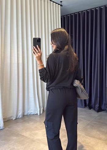 Kahverengi Fermuarlı Kadın Mini Eşofman Takımı - Görsel 6