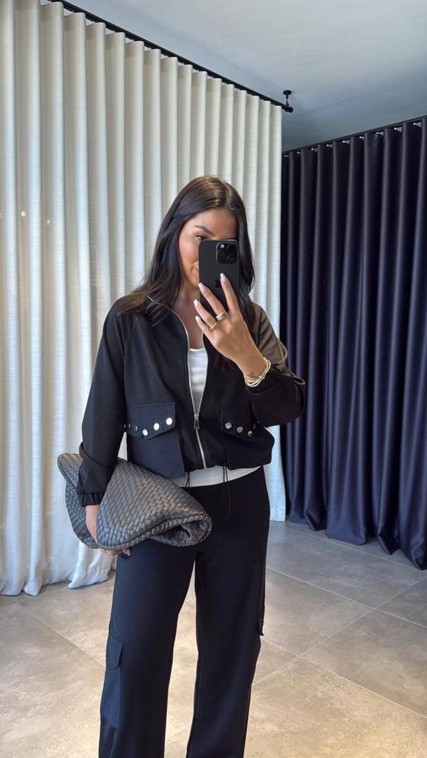 Kahverengi Fermuarlı Kadın Mini Eşofman Takımı - Görsel 2