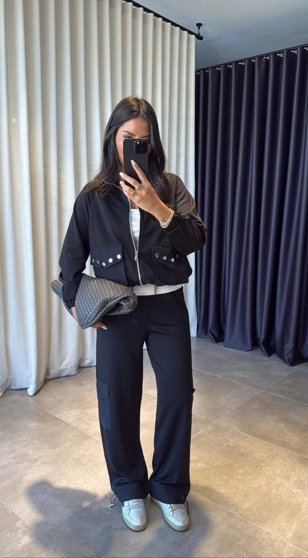 Kahverengi Fermuarlı Kadın Mini Eşofman Takımı - Görsel 5