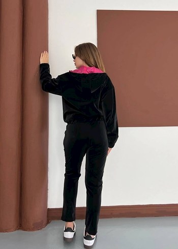 Siyah Deri Kadın Eşofman Takımı - Görsel 5