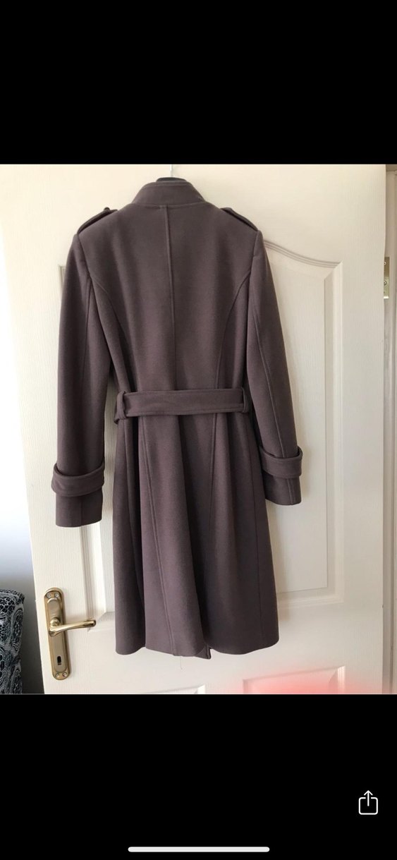 Düğmeli Kahverengi Kaban - Görsel 3