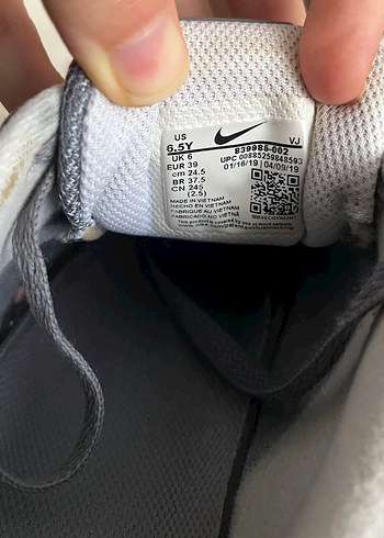 Nike Orijinal Gri Bağcıklı Kadın Spor Ayakkabı - Görsel 4