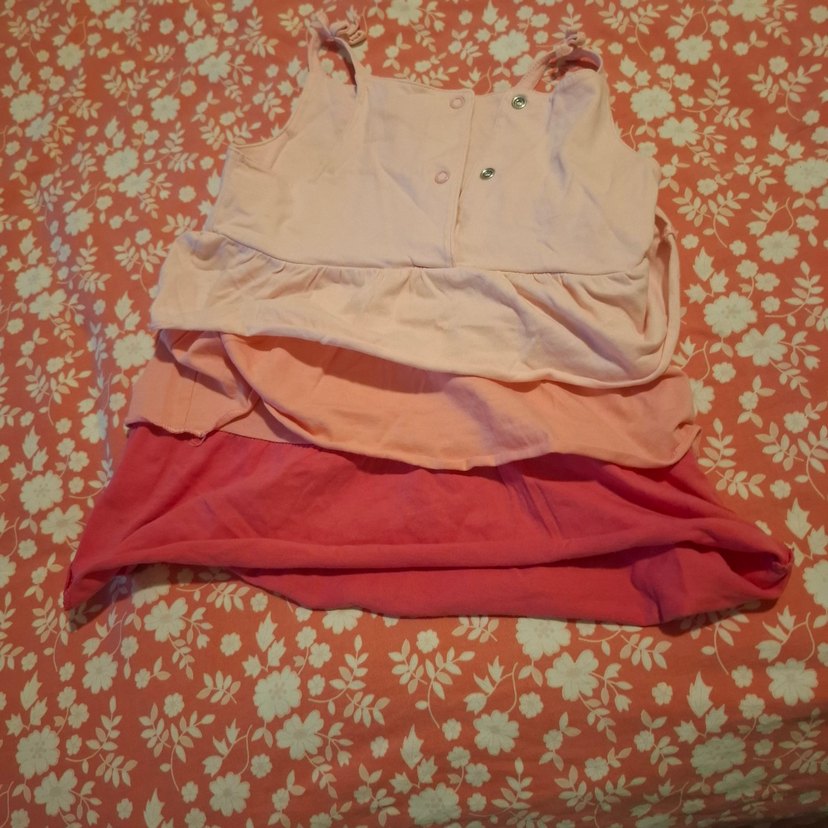 H&M Kız Çocuk Pembe Fırfırlı Kolsuz Elbise - Görsel 4