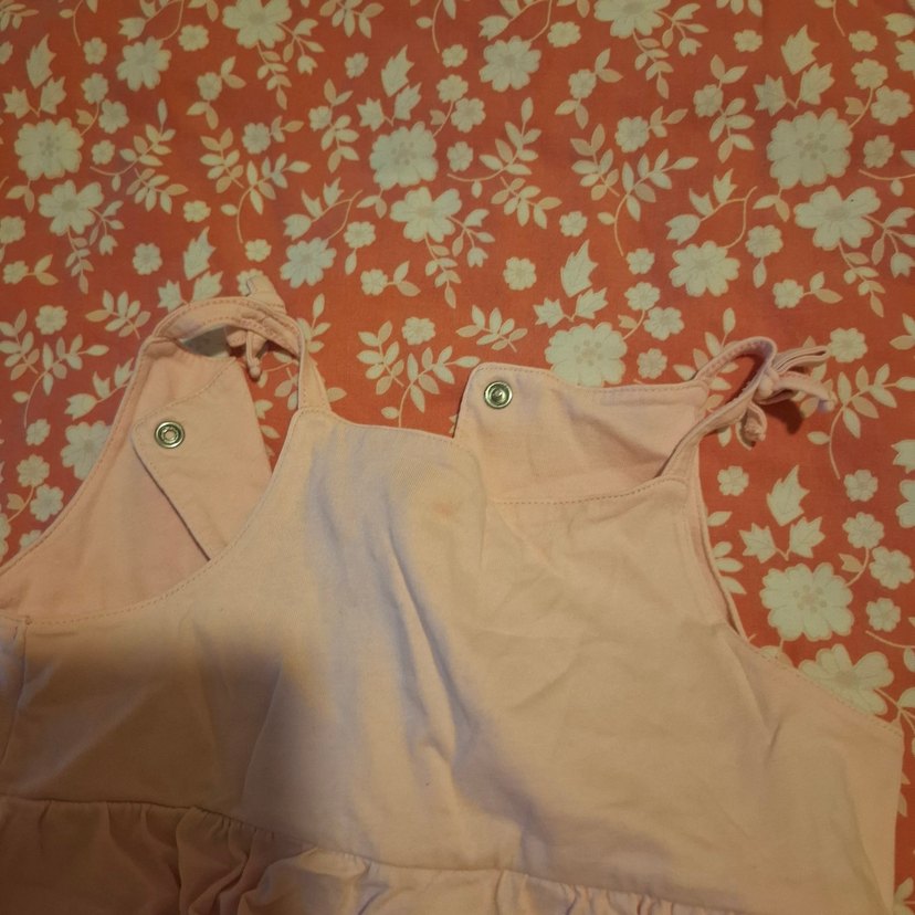 H&M Kız Çocuk Pembe Fırfırlı Kolsuz Elbise - Görsel 2