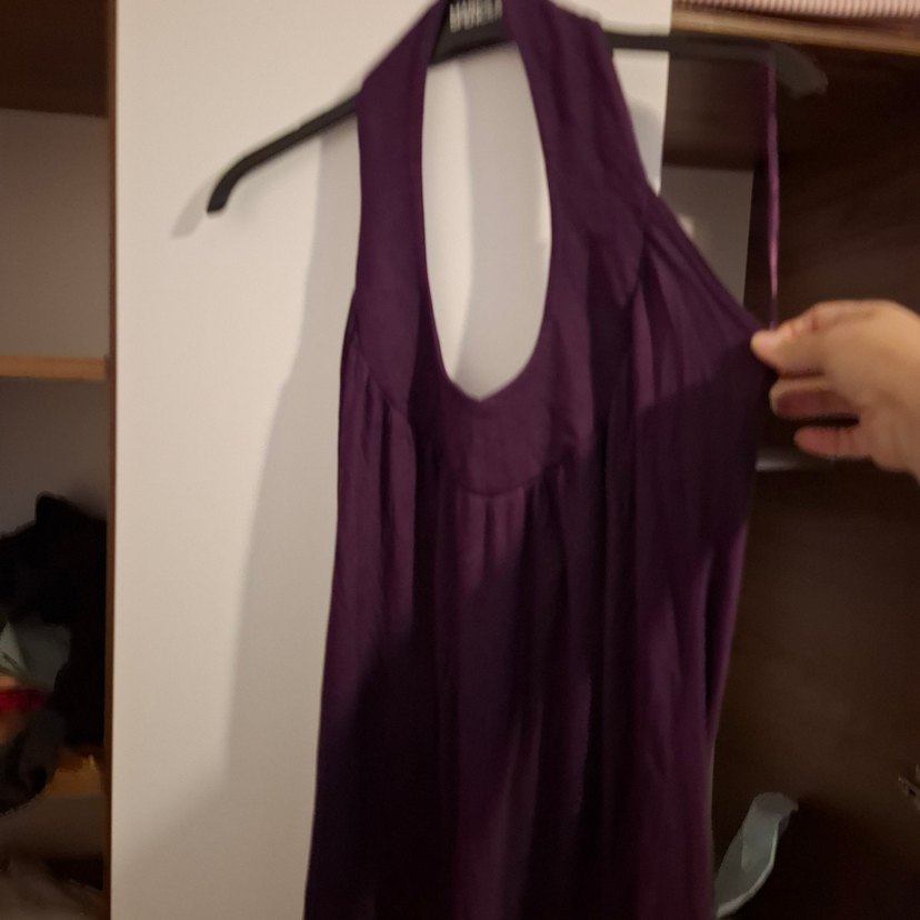 Mor V Yaka Drapeli bluz - Görsel 5