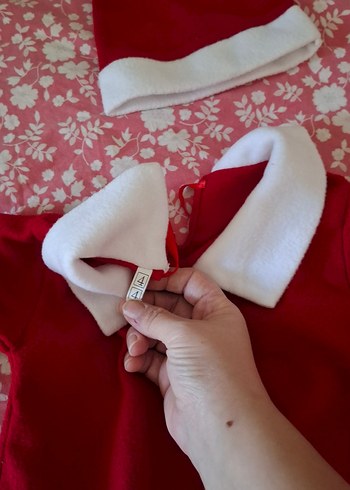 Kız Bebek Kırmızı Noel anne elbisesi - Görsel 2