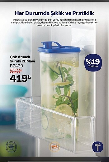 Tupperware çok amaçlı sürahi