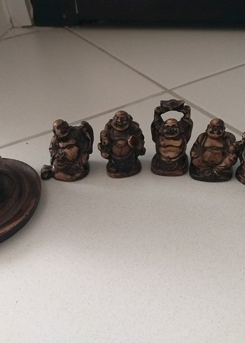  Beden Koyu Kahverengi Budist Figürin Seti(Bereket budaları)