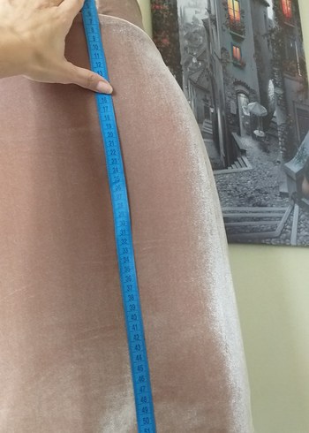 Bej Kadife Likralı Midi Eteği - Görsel 6