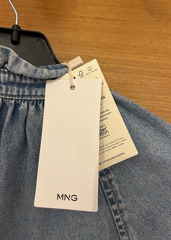 xs Beden mavi Renk Mavi Denim Düğmeli Kadın Gömlek