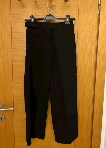Zara Kemerli Siyah Kumaş Kadın Pantolon