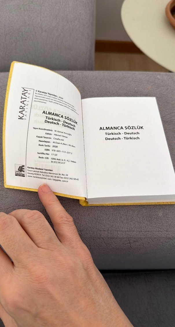 Almanca-Türkçe Sözlük Kitabı - Görsel 2