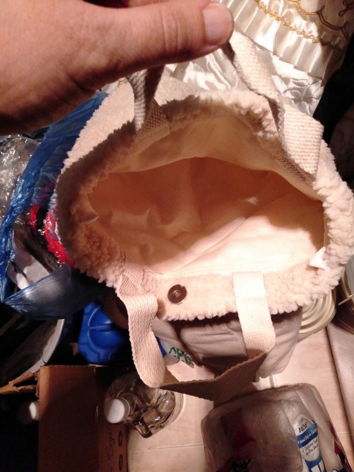 Beyaz Peluş Detaylı Kadın El Çantası - Görsel 4