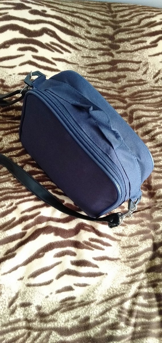 Erkek Lacivert Fermuarlı Omuz Çantası - Görsel 5