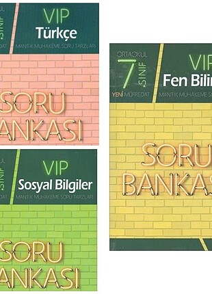 7. Sınıf VIP Soru Bankası Fen-Sosyal-Türkçe