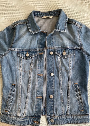 Düğmeli Mavi Denim Ceket