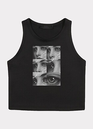 Urban Outfitters sad eyes design crop