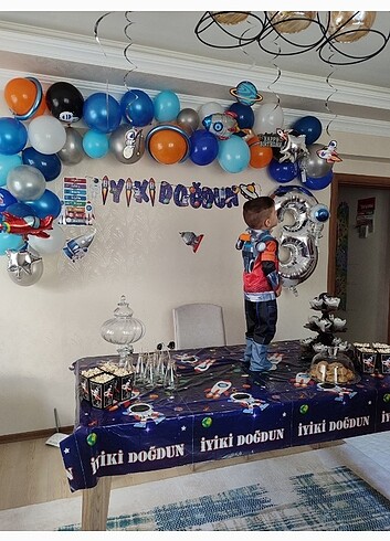  Beden Uzat temalı doğum günü uzay kostüm 