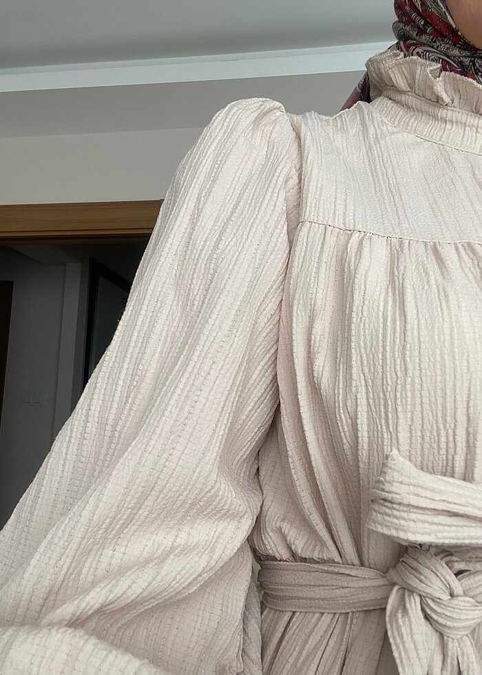 Tesettür bej elbise - Görsel 3