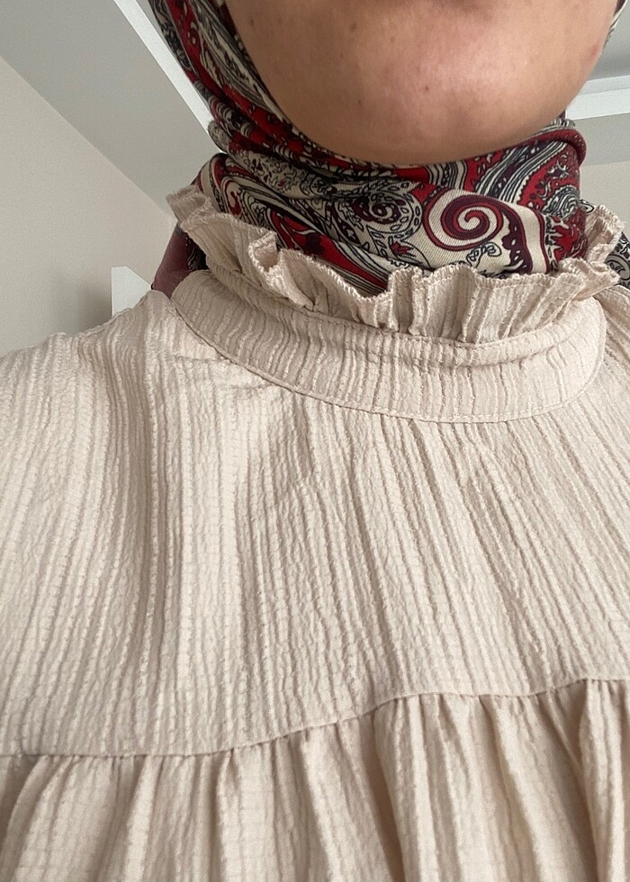 Tesettür bej elbise - Görsel 2