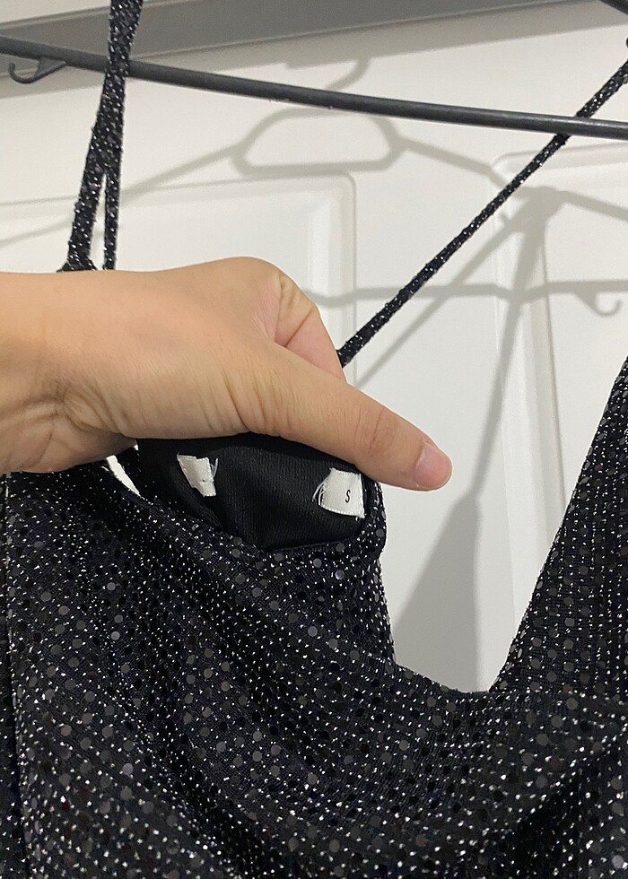 Degaje yaka gece elbisesi - Görsel 3