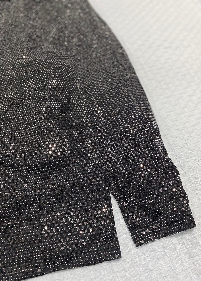 Degaje yaka gece elbisesi - Görsel 5