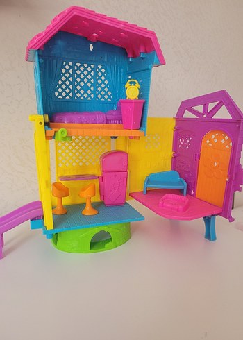 Renkli Çocuk Oyun Evi Seti Katlanır polly pocket evi