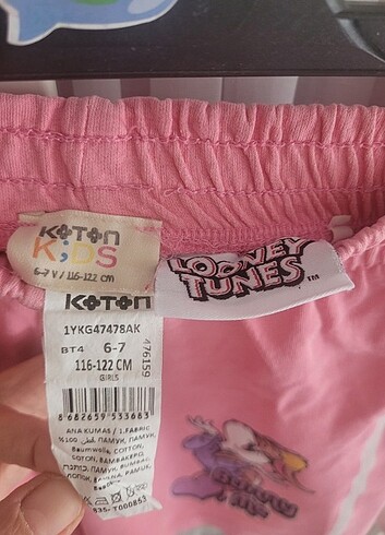 6 Yaş Beden pembe Renk Koton şort ve penye bluz
