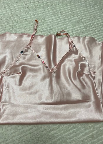 s Beden Pembe Bohem Uzun Kadın Pijama Takımı
