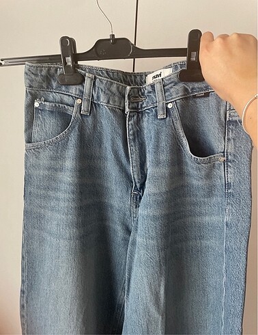 Mavi Jeans mavi wide leg yüksek bel geniş paça pantolon