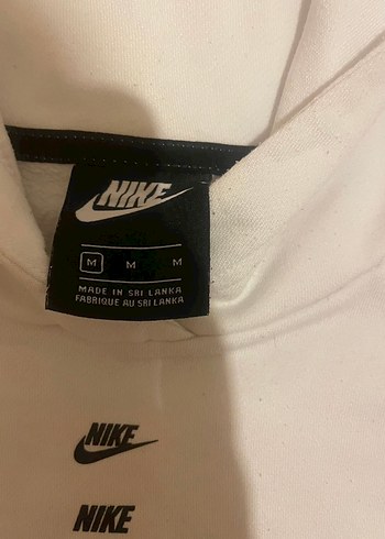 m Beden Beyaz Kapüşonlu Nike Sweatshirt