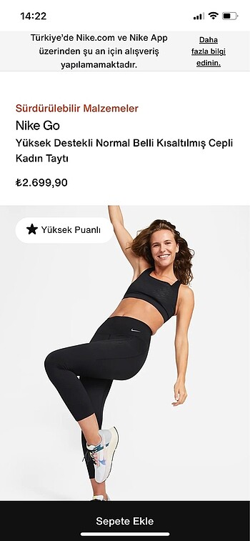 Nike Nike kadın sporcu taytı