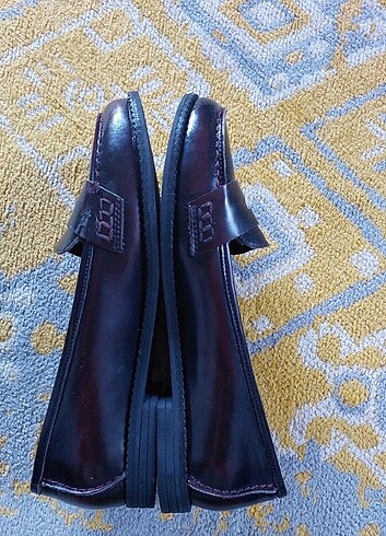 37 Beden bordo Renk Flo hiç kullanılmamış loafer