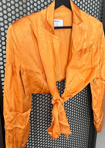 Bershka Bağlamalı Crop Gömlek - Görsel 3