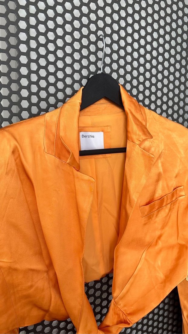 Bershka Bağlamalı Crop Gömlek - Görsel 2