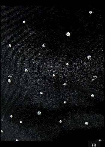 Koton Siyah Asimetrik Yaka Taşlı Kadife Elbise - Görsel 4