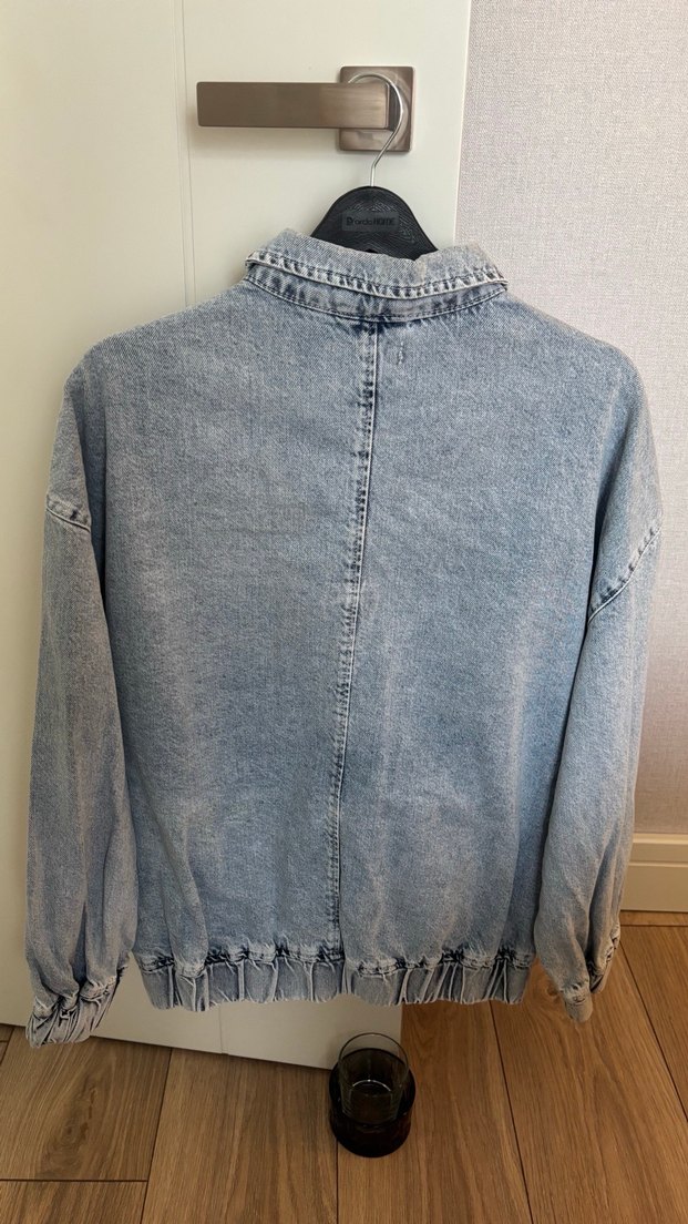 Trendyol Milla Düğmeli Gri Kadın Kot Ceket - Görsel 5