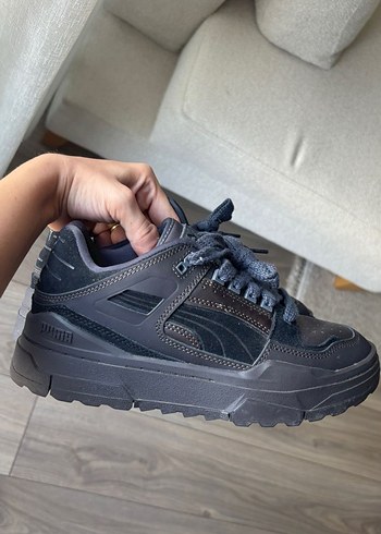 Siyah Platform Topuklu Bağcıklı Kadın Spor Ayakkabı - Görsel 2