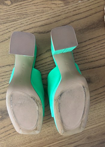 Stradivarius Yeşil Platform Topuklu Kadın Terlik - Görsel 6